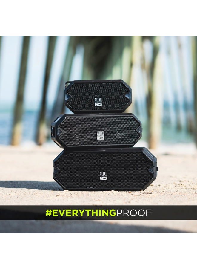 Altec Lansing مكبر صوت هيدرا ميني اللاسلكي المقاوم للماء مع 6 ساعات من وقت التشغيل، شحن سريع USB-C، مقاوم للماء والغبار والعرق IP67، عرض ضوء LED ووضع الوميض (أسود) - Image 3